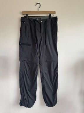 Vintage Eddie Bauer Dark Gray Convertible Trail Hiking Pants 31” Inseam Size 4